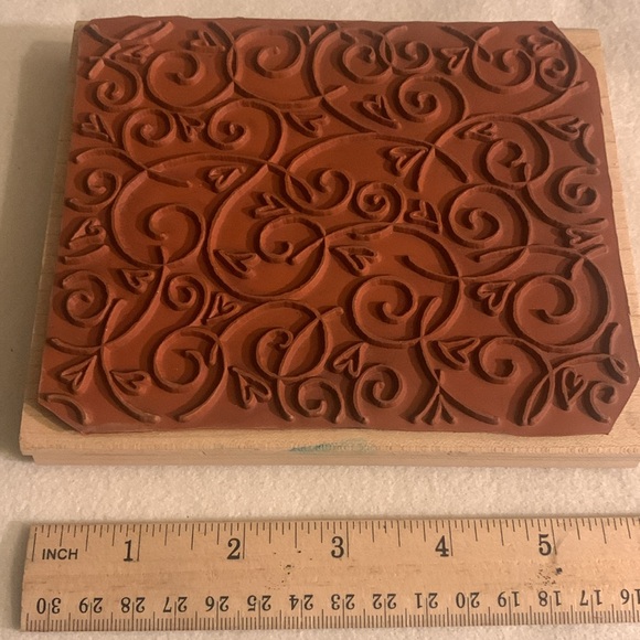 Soft Swirls Large Rubber Stamp - Picture 2 of 2
